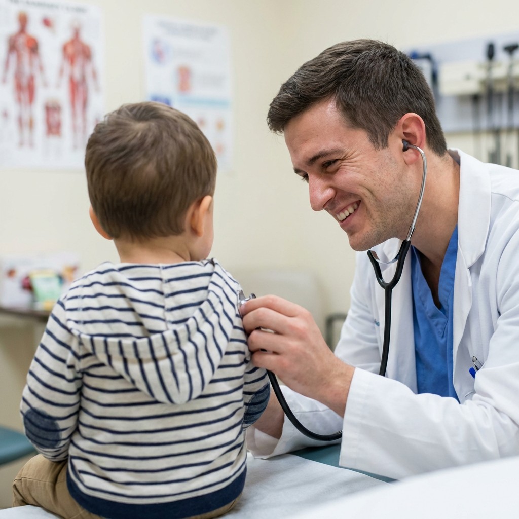 Médico com criança